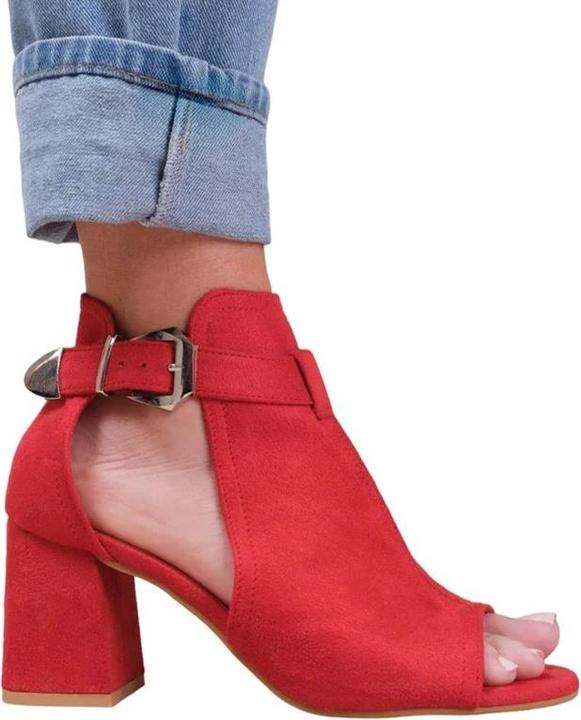 Actual product image Where's That From Womens/Ladies Lisa Suede Open Toe Block Heel High Heels (38)