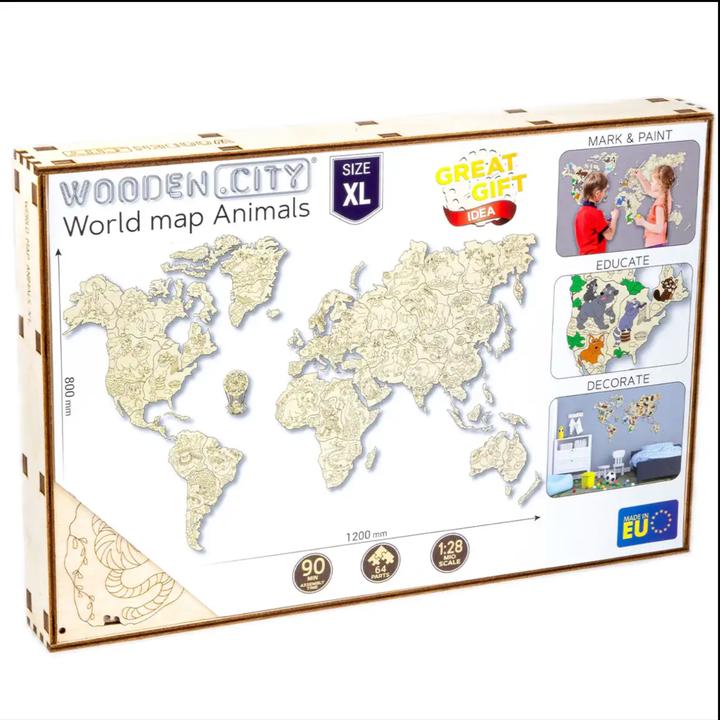Produktbild WoodenCity Weltkarte XL (48 Teile)
