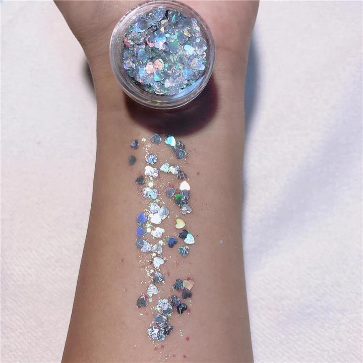 Actual product image Noya Holographisches Festival Gesichts- und Körper Glitzer Selbstklebende Glitter Gel Lidschatten
