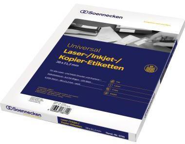 Soennecken Etikett 5755 38x21,2mm weiss 6.500 St./Pack.