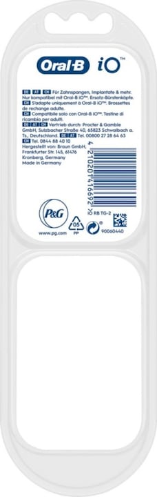 Image du produit Oral-B iO Têtes de brosse de nettoyage spécialisées, 2 pièces (1 x)
