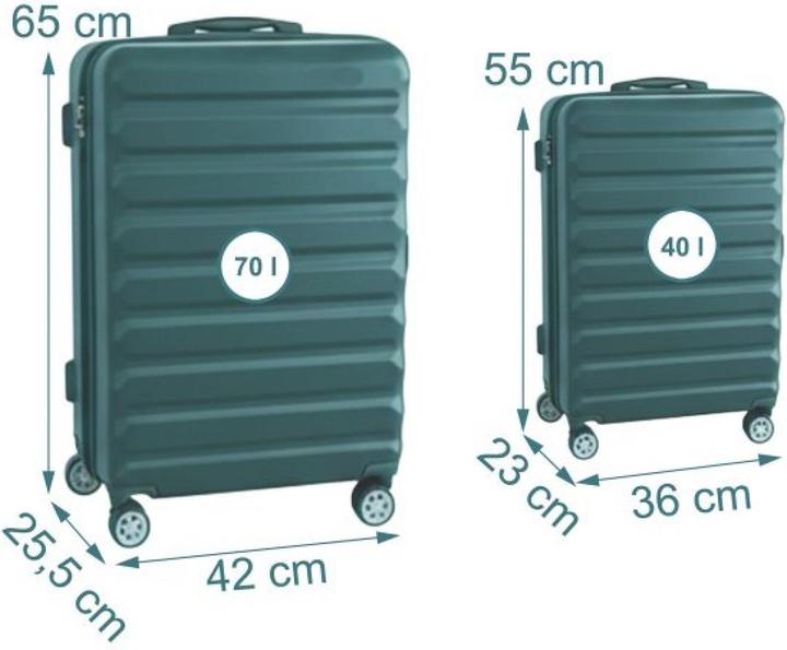 Image du produit Relaxdays Ensemble 2 valises (70 l)