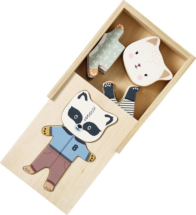 Image du produit Vertbaudet Jeu d'encastrement pour jeunes enfants avec animaux à habiller, bois FSC®.