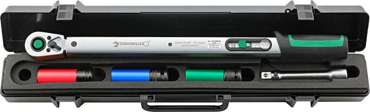 Actual product image Stahlwille Torque wrench set 721QR/20/3/1 Quick (1/2", 40 Nm, 200 Nm)