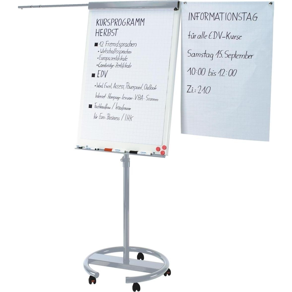 Ultradex, Präsentationstafel, Flipchart fahrbar 74x95cm mit 2 Tragarmen (74 x 95 cm)