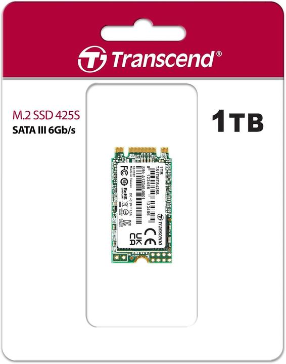 Produktbild Transcend M.2 SSD 425S (1000 GB, M.2 2242)