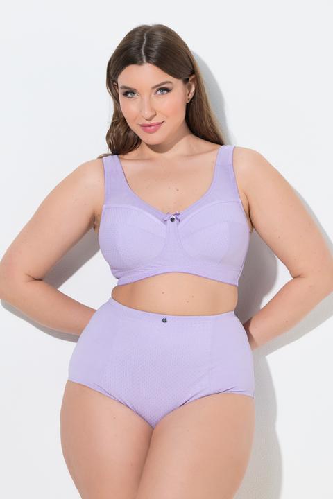Actual product image Ulla Popken Jacquard Dot Wirefree Kelly Fit Support Bra (Single pack, 95 E)