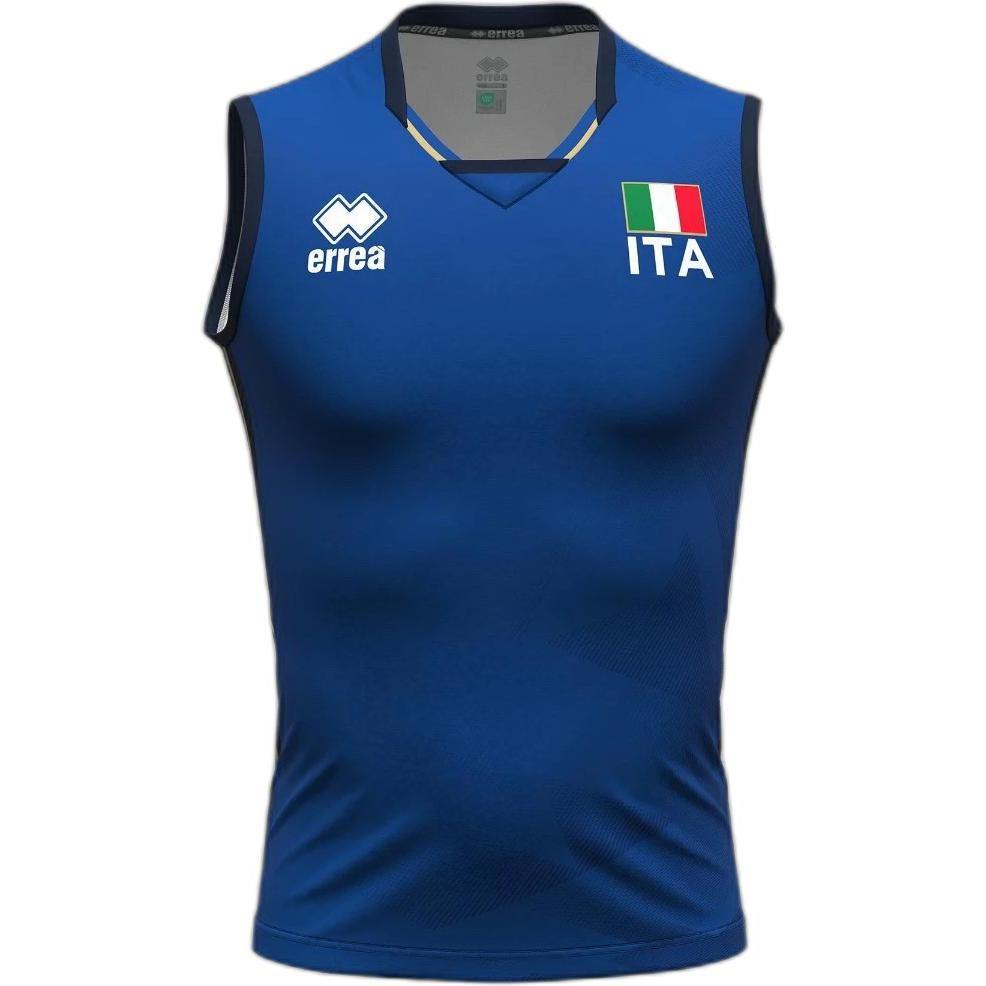 Errea, Herren, Fussballtrikot, Ärmelloses Heim-Trikot Italie 2024/25 (M), Blau, M