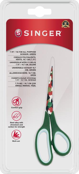 Actual product image Singer All-purpose scissors, green, 19.7cm (19.70 cm)