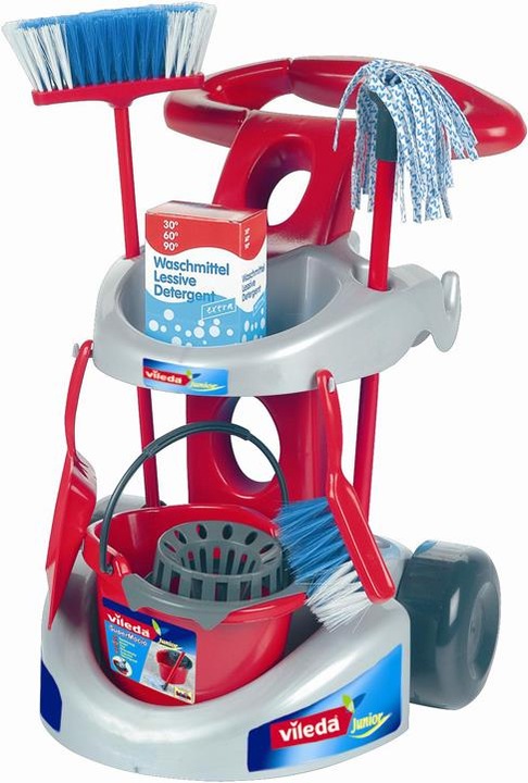 Image du produit Theo Klein Chariot à balais Vileda avec accessoires