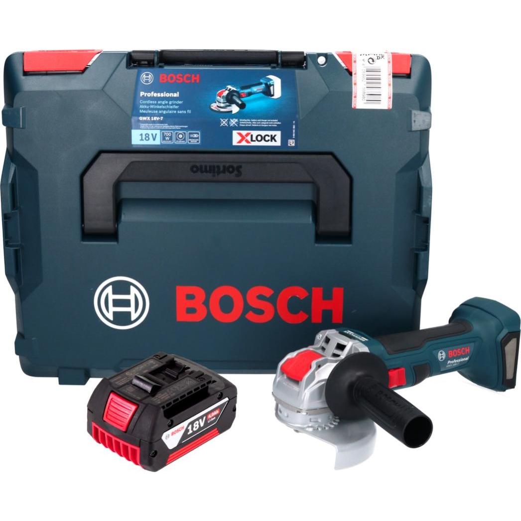 Thumbnail - Bosch Professional, Winkelschleifer, Bosch GWX 18V-7 Professional Akku Winkelschleifer 18 V 125 mm Brushless X-LOCK + 1x...