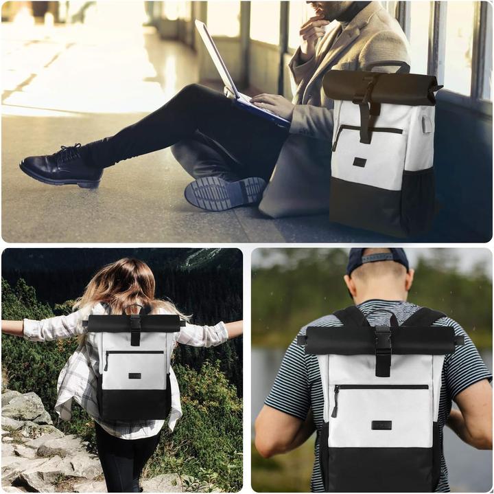 Actual product image Rjeu Rolltop Rucksack mit Laptopfach