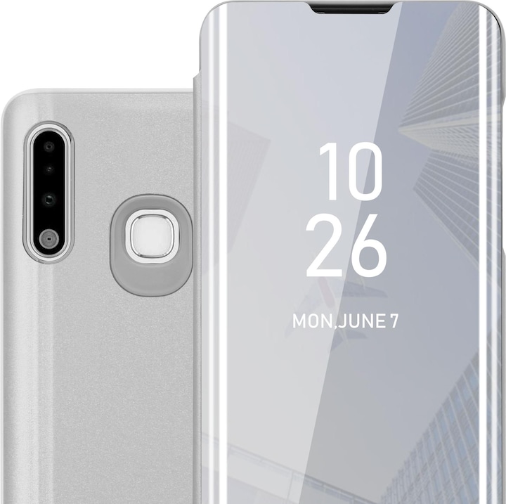 Immagine prodotto Cadorabo Copertina per specchietto retrovisore Smart View a libro (Samsung Galaxy A70e)