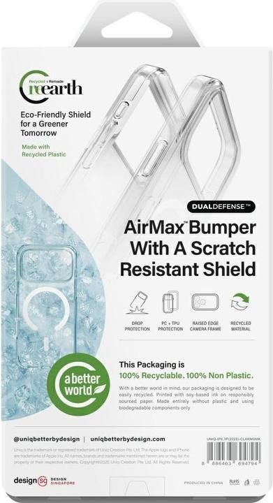 Actual product image Uniq Clario Case for iPhone 17 Pro Magclick Charging Black (Apple iPhone 17 Pro)