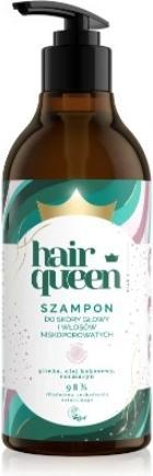 Image du produit Hair Queen Shampooing pour le cuir chevelu et les cheveux à faible porosité 400Ml (400 ml, Shampoing liquide)