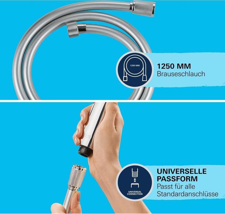 Produktbild Grohe VitalioFlex Silver TwistStop (125 cm)