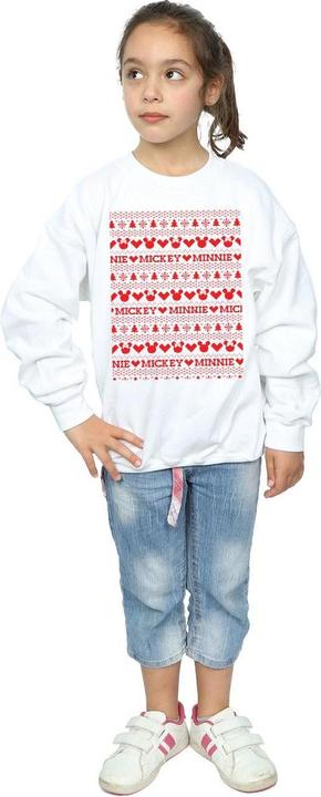 Produktbild Disney Mickey And Minnie Christmas Fair Isle Sweatshirt Mädchen (116)