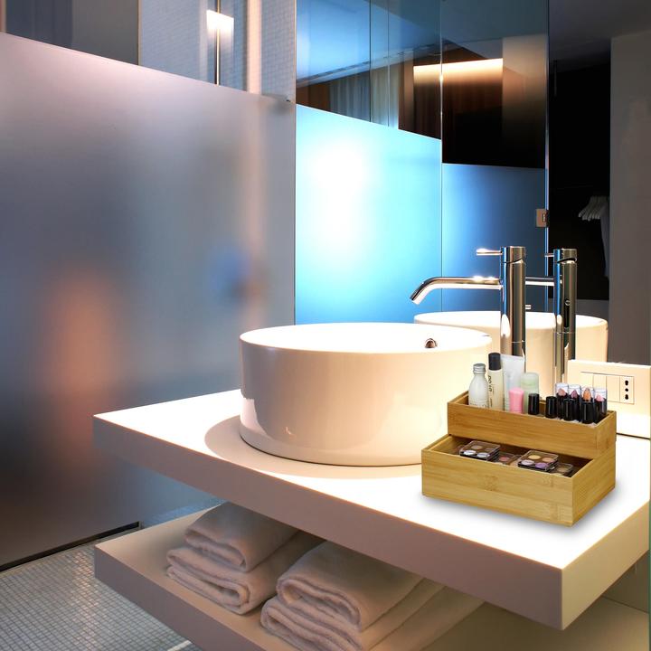 Actual product image Relaxdays Bamboo Organiser Box (23 x 7.5 x 5 cm)