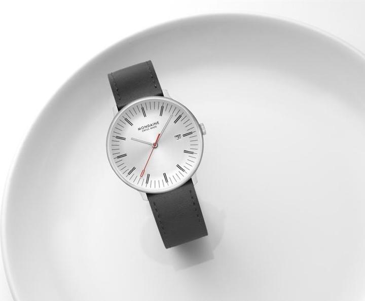 Produktbild Mondaine MLE.41210.LBV Herrenuhr Doppio 41mm (Swiss Made, Analoguhr, 41 mm)