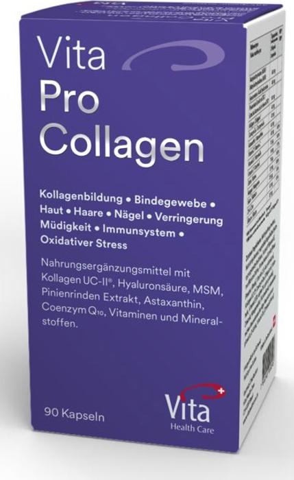 Immagine prodotto Vita PRO Collagene MSM Collagene MSM Corteccia di pino OPC Astaxantina e altro ancora (90 Pezzo/i, Pillole, 313 g)