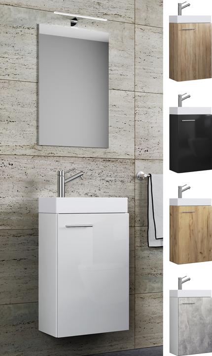 VCM 3 pcs guest toilet wash place washbasin Slito mirror