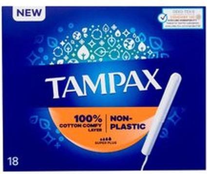 Produktbild Tampax Non-Plastic Super Plus 18.0ks