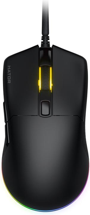 Actual product image Hator Pulsar 3, black - Optical Yellow 100M Switches PixArt PMW 3311(HTM610) (Cable)