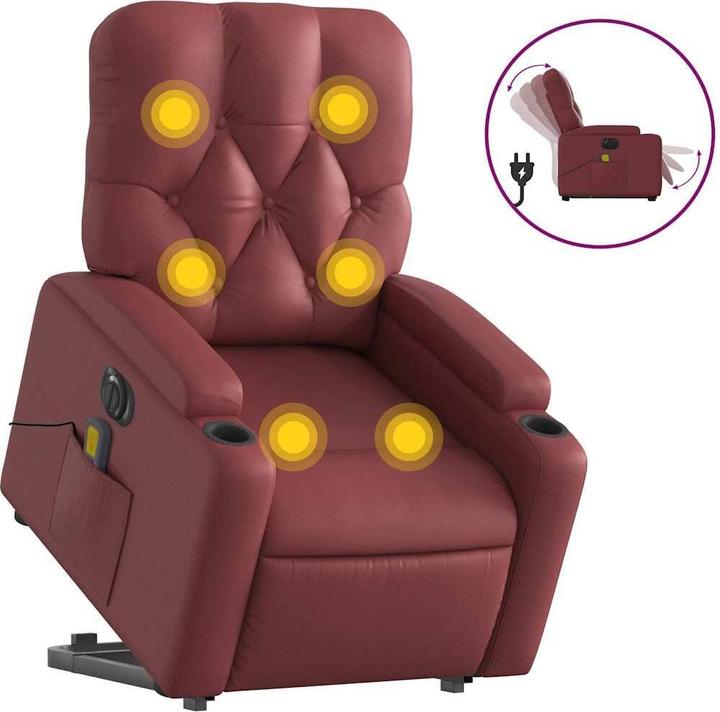 Produktbild VidaXL Massagesessel mit Aufstehhilfe Elektrisch Kunstleder
