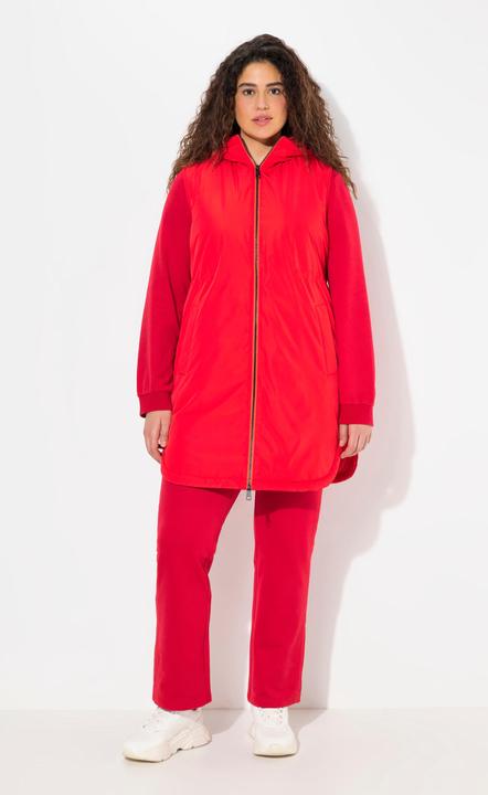 Image du produit Ulla Popken Gilet matelassé HYPRAR réversible et déperlant, fermeture à glissière à double sens, capuche (50, 52)