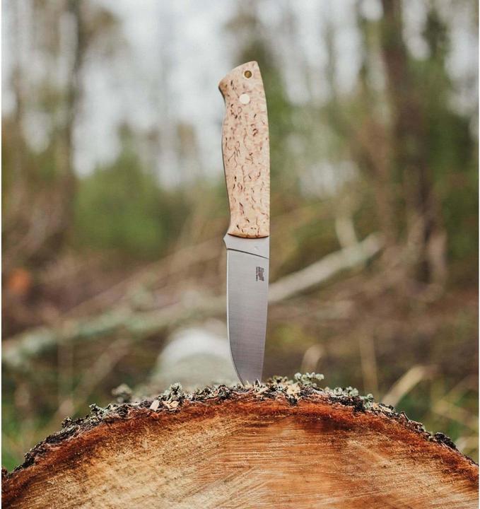 Produktbild Brisa Trapper 95 N690 Curly Birch Flat Bushcraft (9.50 cm)