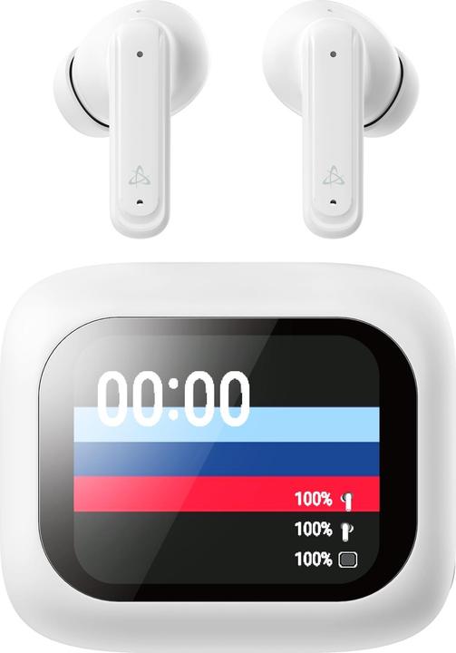 Immagine prodotto Sbox Wireless headphones EB-TWS08-W Touch Screen Display White (ANC, 4 h, Senza fili)