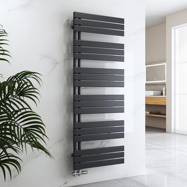 Actual product image Emke Bathroom Radiator Towel Rail Adjustable Temperature Control 160x60cm Anthracite 958W (1005 W)
