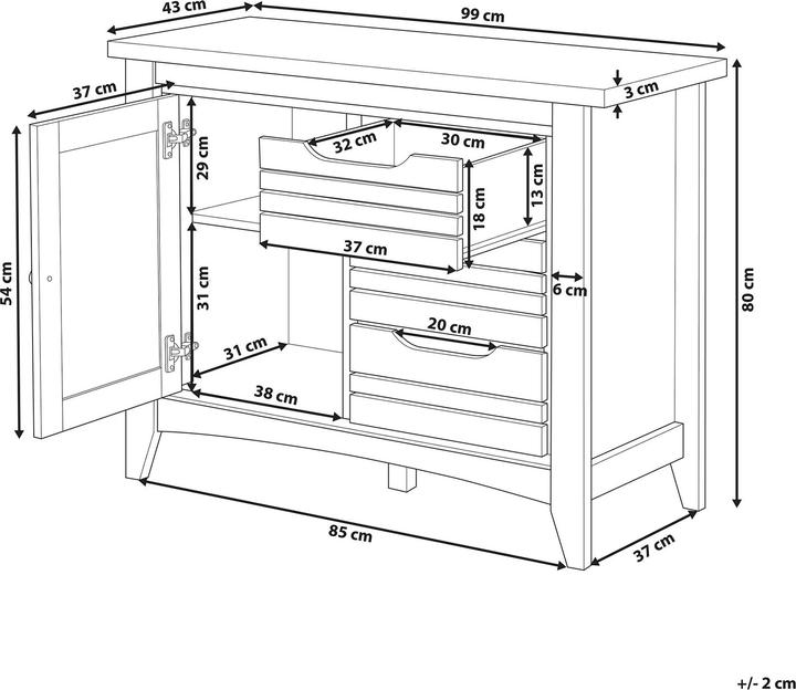 Image du produit Beliani Agora (99 x 43 x 80 cm)