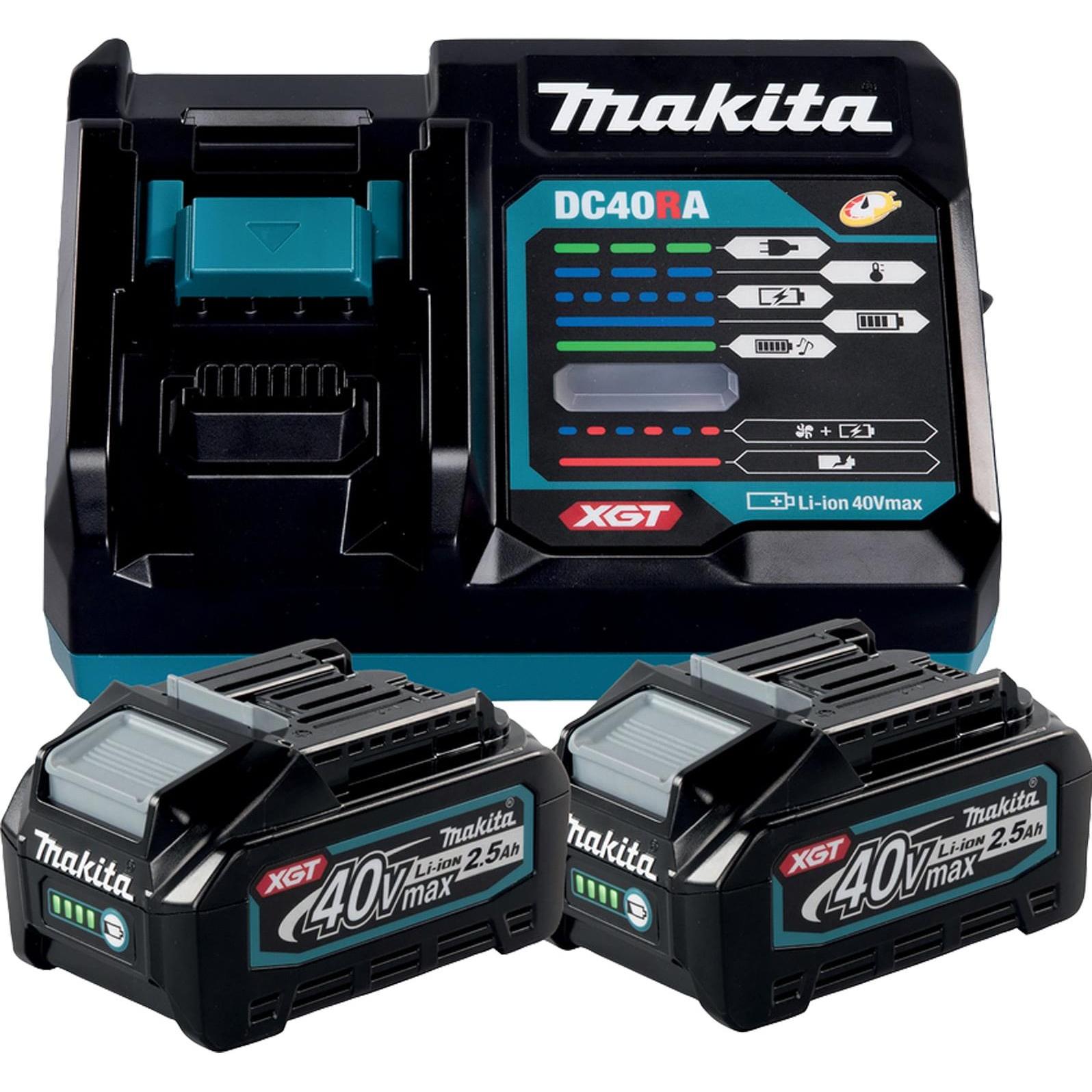 Makita, Batteria + Caricatore, Kit di alimentazione (40 V)