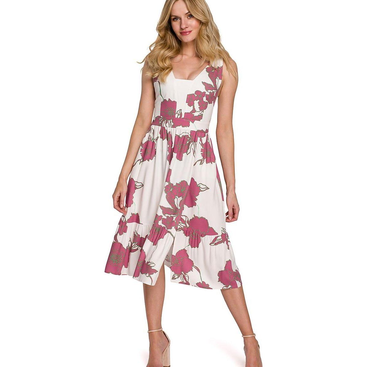 Makover, Damen, Kleider, Alltagskleid, Mehrfarbig, (XL)