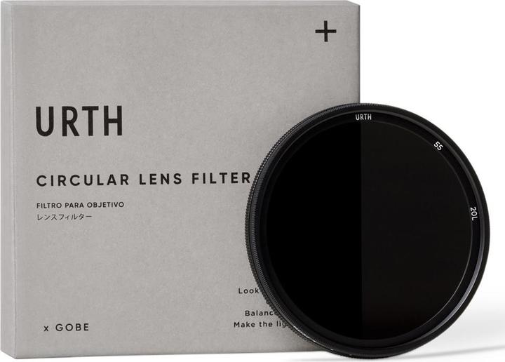 Image du produit Urth 55mm ND8 128 (3 7 Stop) Variable ND Lens Filter (Plus+) (Filtre gris neutre, 55 mm)