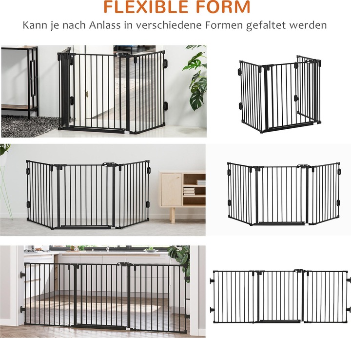 Actual product image PawHut Barrier grille with adjustable angles