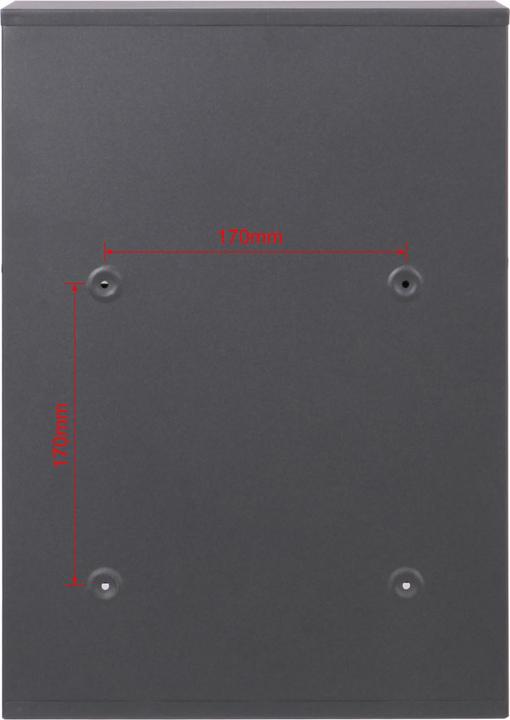 Actual product image Wiltec 2x2 Letter Box V52 Anthracite Lockable Mail Box with Name Plate Window and Letter Box Stand