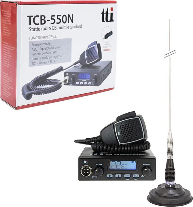 Productafbeelding Aim TTi Pakket CB-radio TTi TCB-550 + Antenne PNI ML100 (10 km)