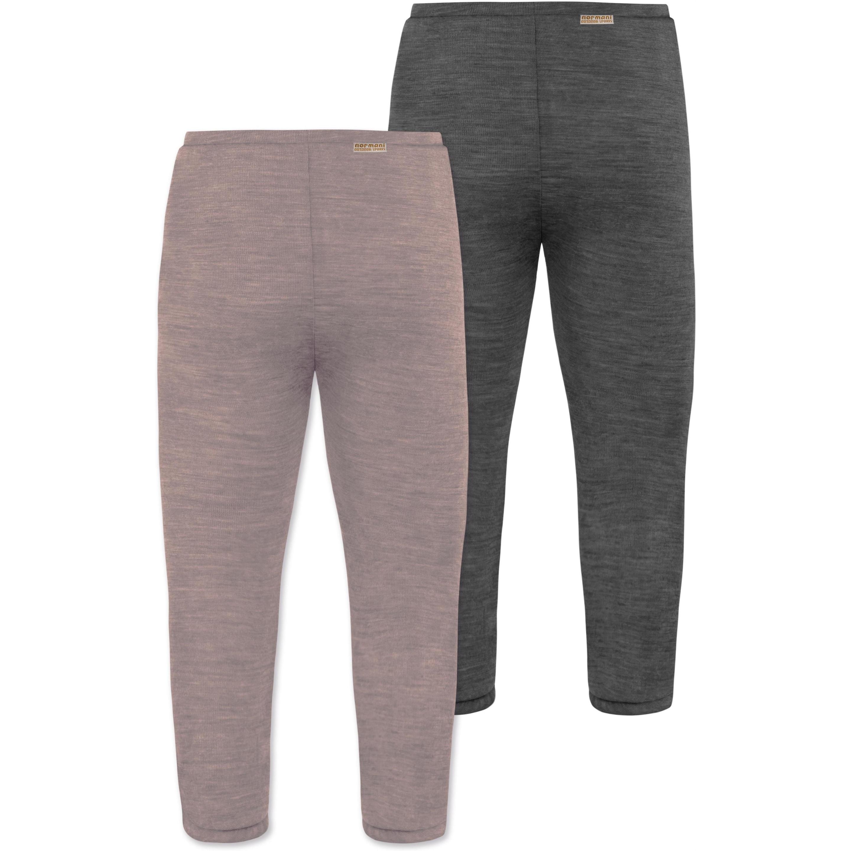 Thumbnail - Normani, Herren, Funktionsunterhose, 2er Pack Baby Merino Unterhose mit Füssen - 9539 (74), Rosa, 74
