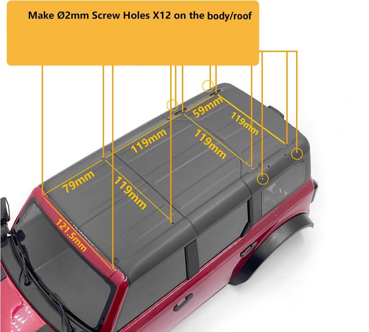 Produktbild Rc4Wd Dachreling & Dachträger, Style B, TRX-4 Bronco 21