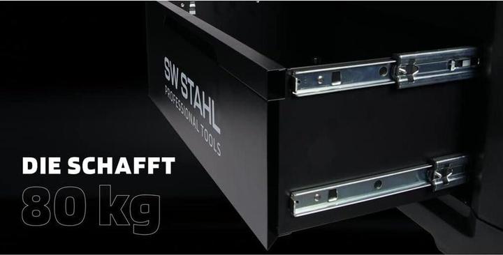 Actual product image SW-Stahl Z3113 Professional workshop trolley TT801 blue I 8 drawers I 4 drawers filled I 246 parts I (246x)