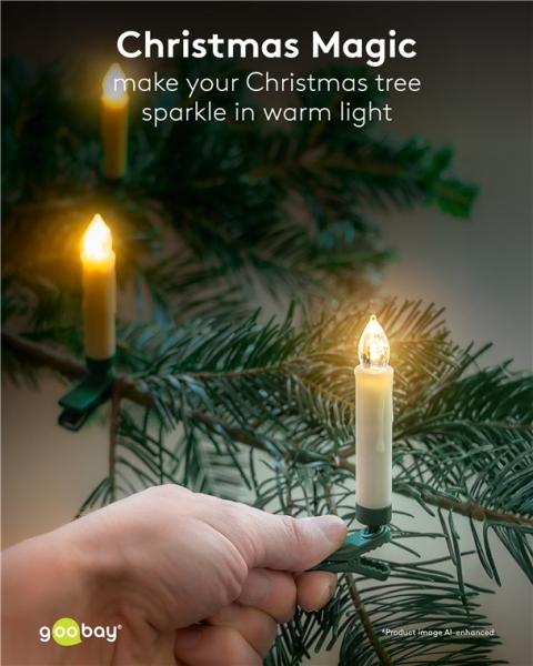 Immagine prodotto Goobay 20 kabellose LED-Weihnachtsbaumkerzen (20 x)
