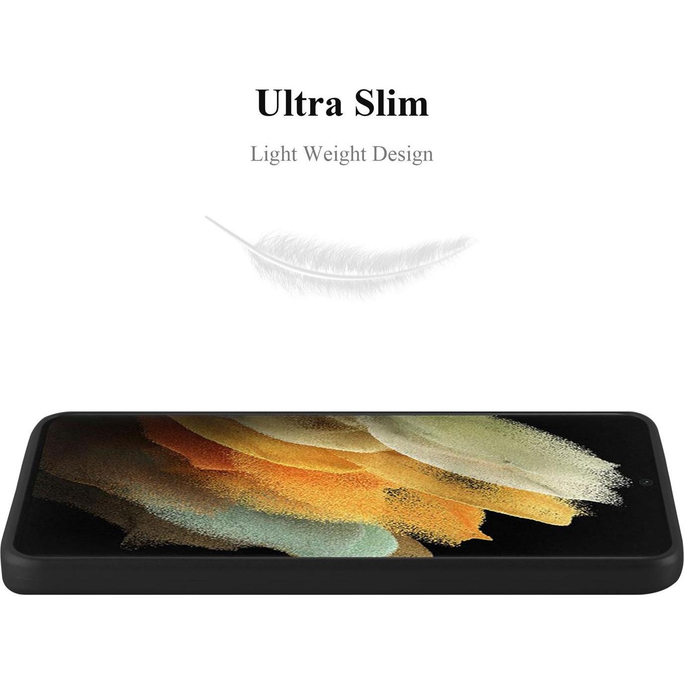 Thumbnail - Cadorabo TPU Matt Metallic Cover (Samsung Galaxy S21 Ultra), Smartphone Hülle, Schwarz