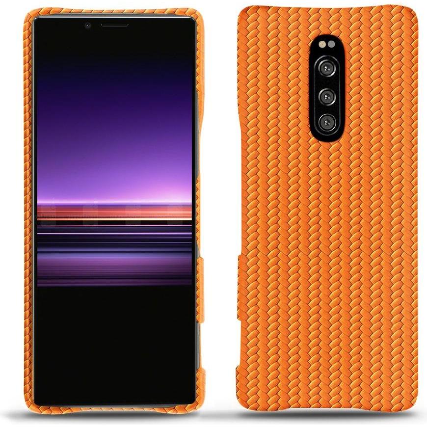 Noreve Lederschutzhülle (Sony Xperia 1), Smartphone Hülle, Orange