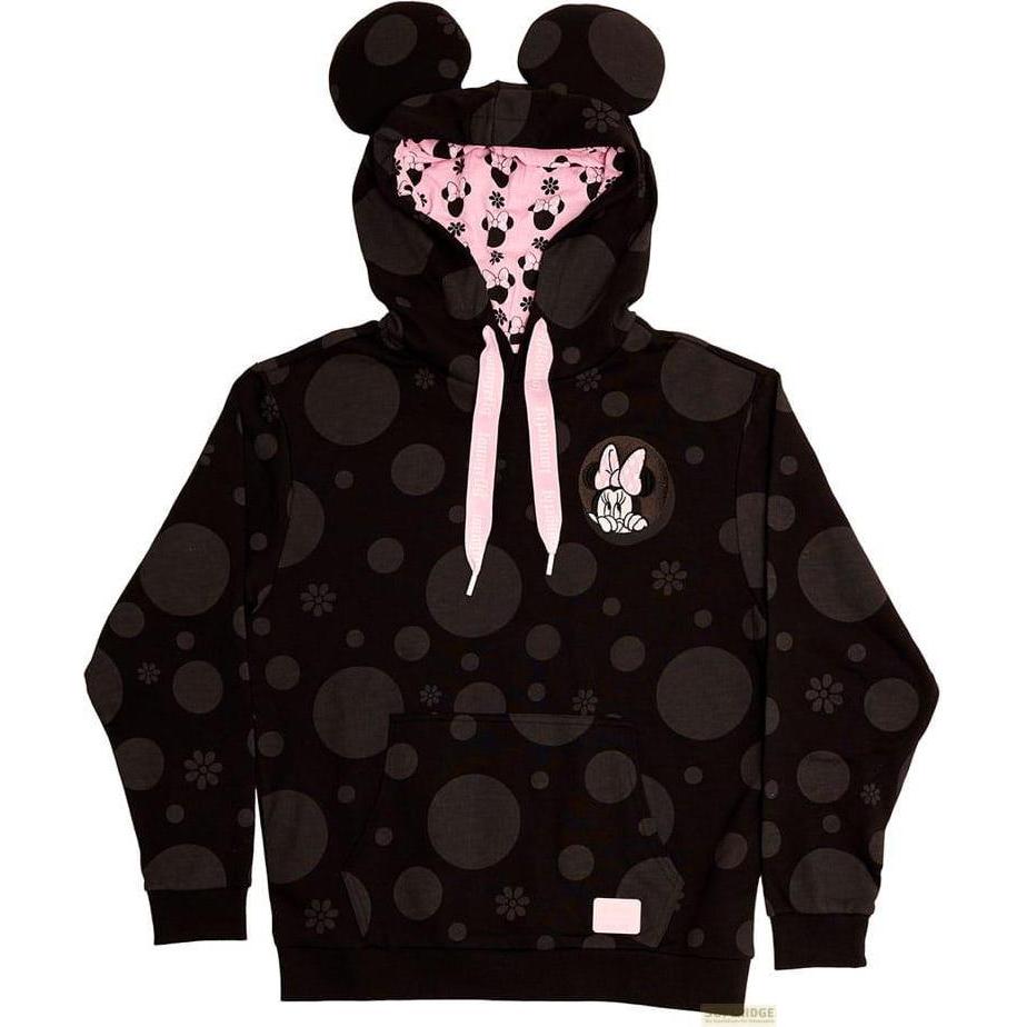 Loungefly, Herren, Pullover, Disney by Kapuzenpullover Unisex Minnie Rocks the Dots Florals Grösse L, (L)