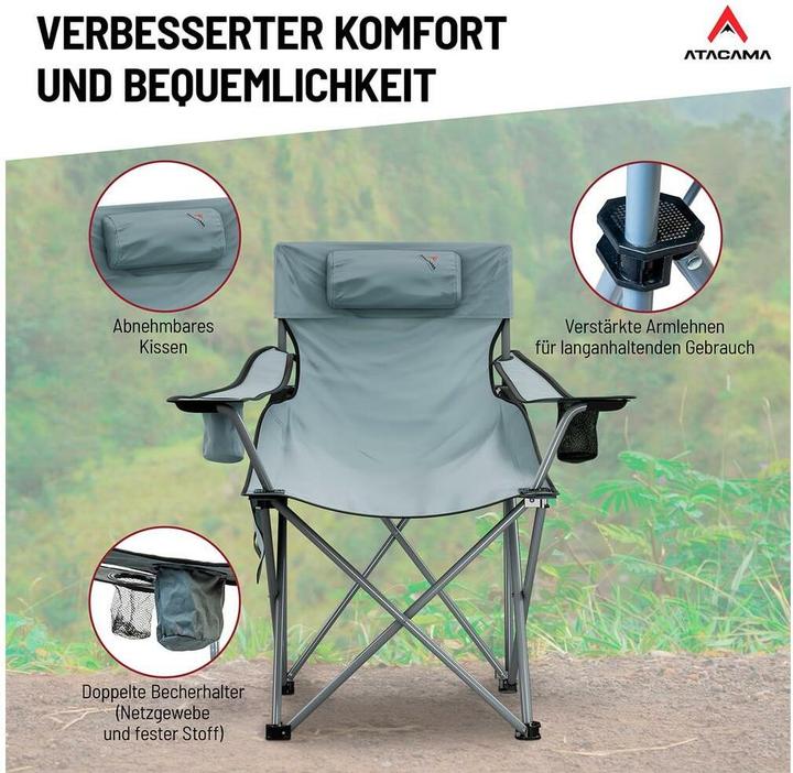 Produktbild Atacama Campingstuhl Dunkelgrau