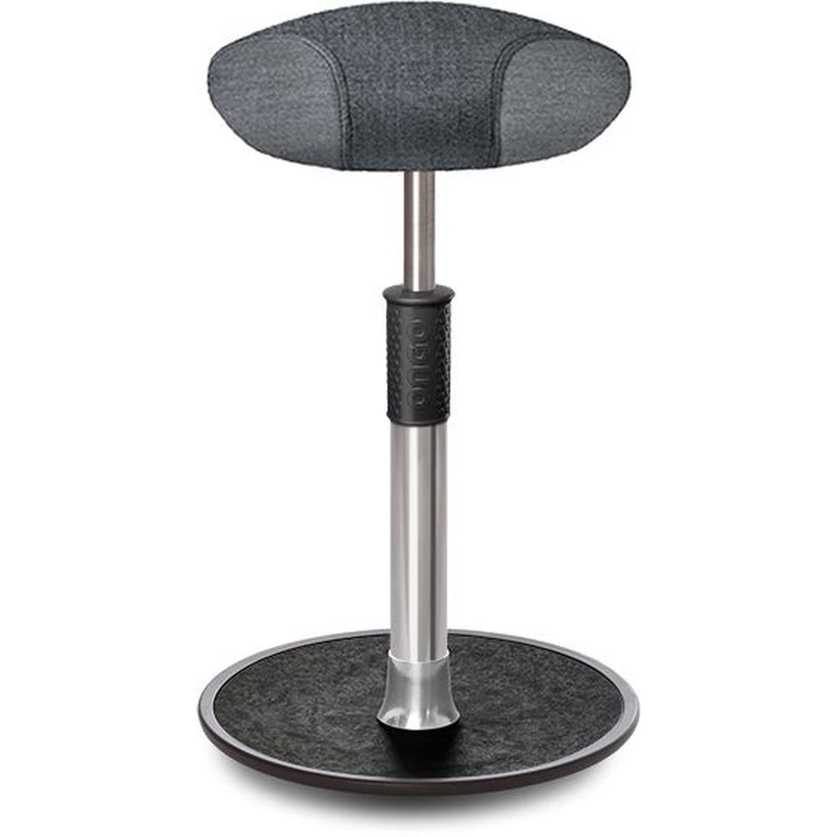 Ongo, Bürostuhl, Sitz- Stehhocker Free Tall Triangel Camira Rivet Anthrazit Chrom /schwarz