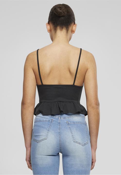 Produktbild Urban Classics Ladies Waffle Pique Ruffle Top - 137877 (3XL)