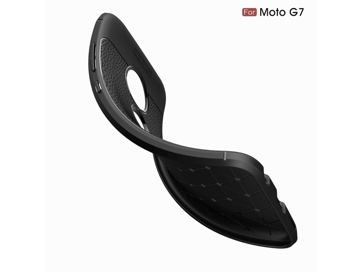 Produktbild Screenguard Motorola Moto G7 Plus Hülle Leather Design TPU Cover (Motorola Moto G7 Plus)
